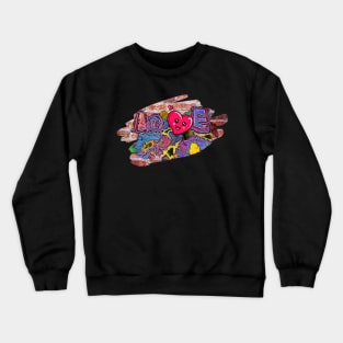 This logo packs a punch with its emoji tongue flexing a barbell. It's a reminder that our words can be mighty weapons and to choose them wisely. Don't make your tongue angry, it just might lift more weight than you! Crewneck Sweatshirt